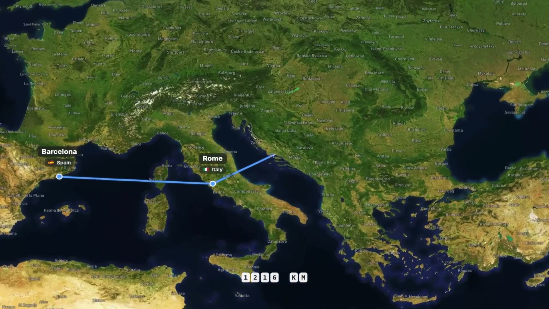 AeroAnimate — cinematic travel-map videos